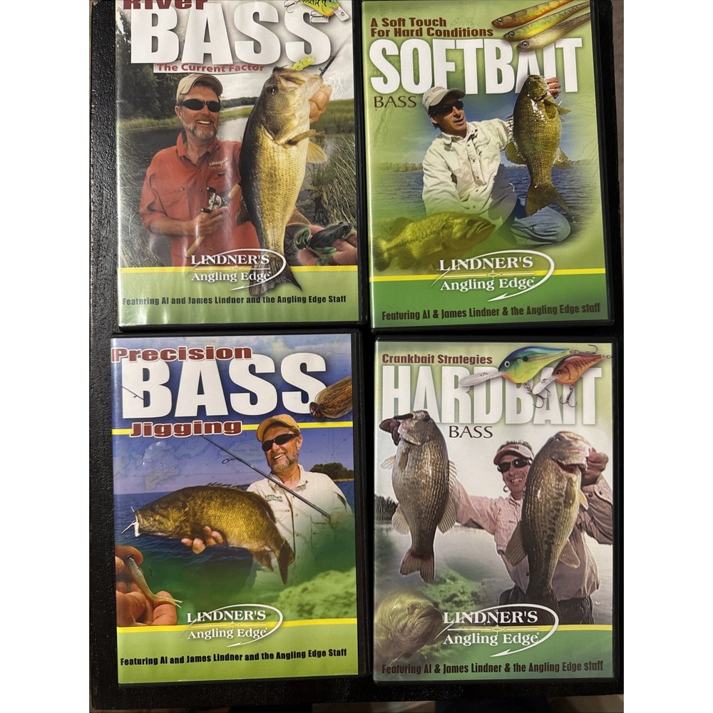 Lindner Bass Fishing Tips Tactics Patterns Seasonally Extreme Power 4 DVD Lot